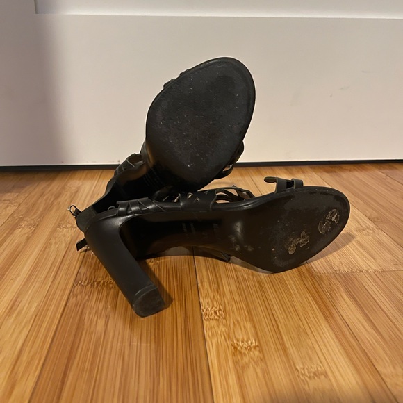 Hermes Black Cutout Heeled Sandals - Picture 5 of 6
